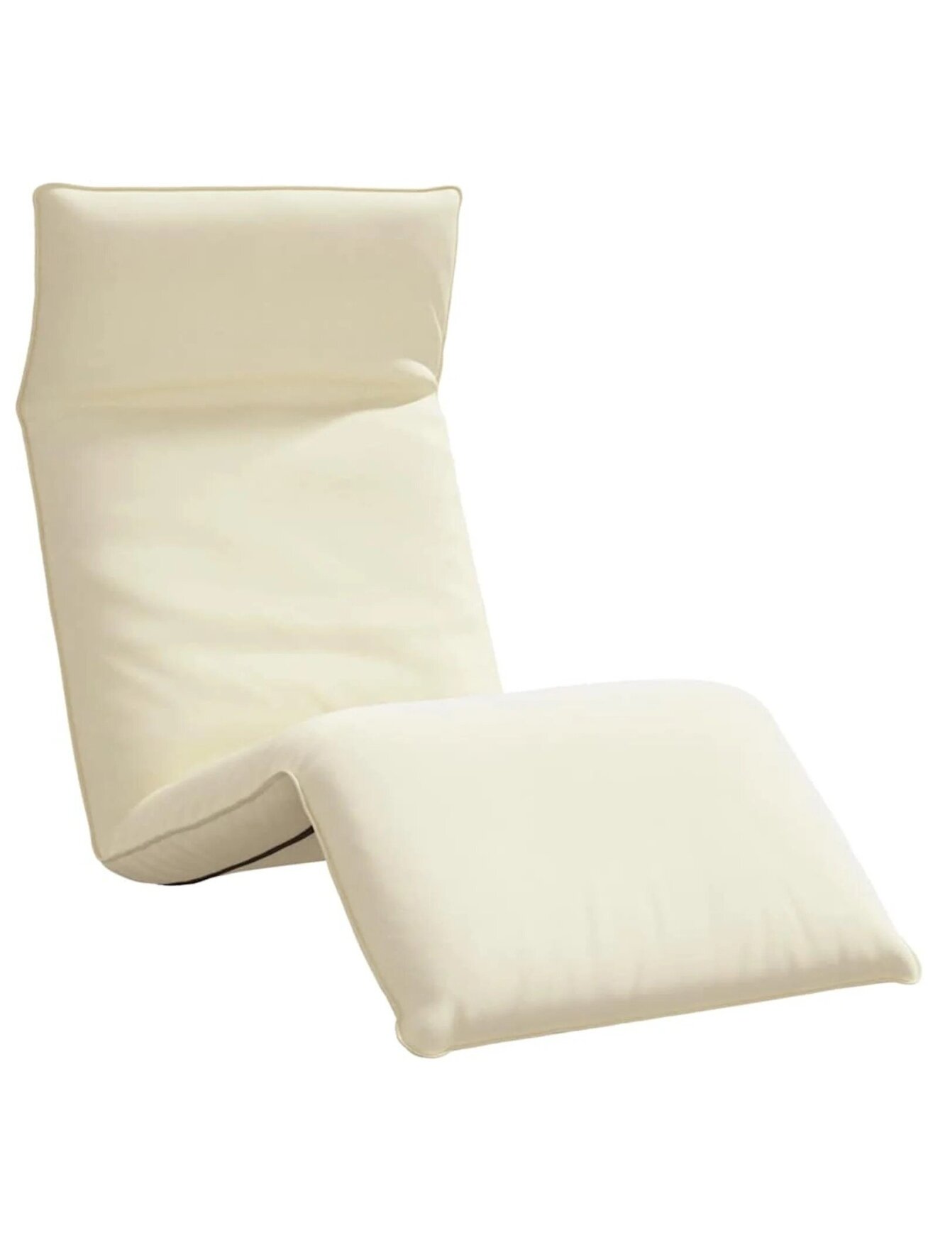 Folding sun lounger, cream color, Oxford fabric 2