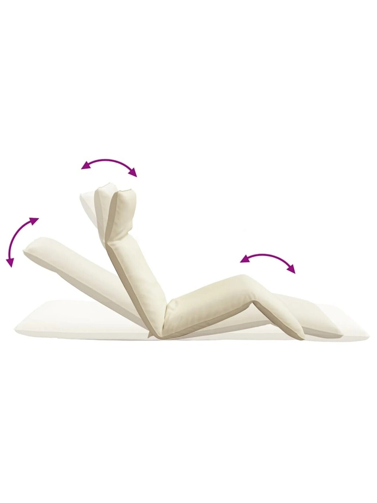 Folding sun lounger, cream color, Oxford fabric 7