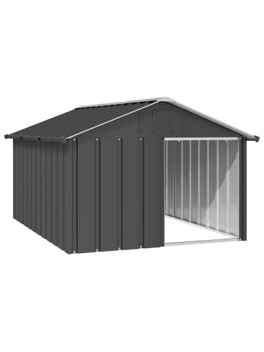 Buda dla psa, antracytowa, 116,5 x 153 x 81,5 cm, stal ocynkowana