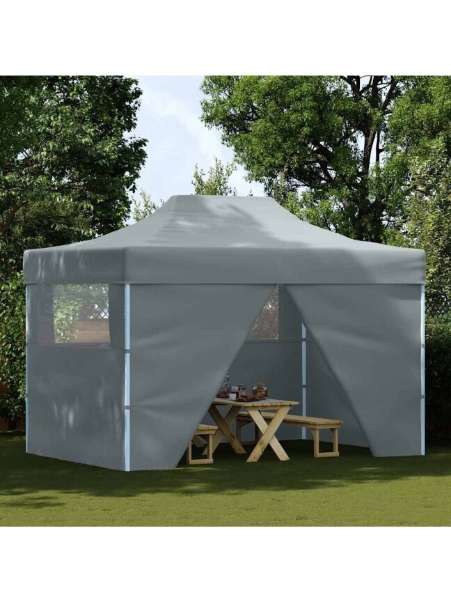 Folding Party Tent, Anthracite, 3 × 4 m, Steel Folding Party Tent, Anthracite, 3 × 4 m, Steel
