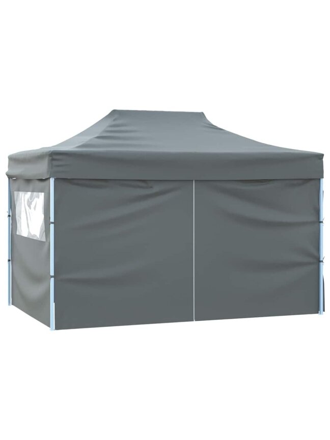 Folding Party Tent, Anthracite, 3 × 4 m, Steel 3 Folding Party Tent, Anthracite, 3 × 4 m, Steel 3