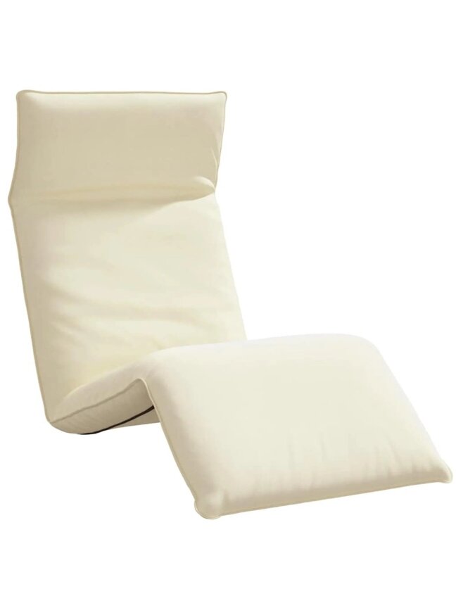 Folding sun lounger, cream color, Oxford fabric 2