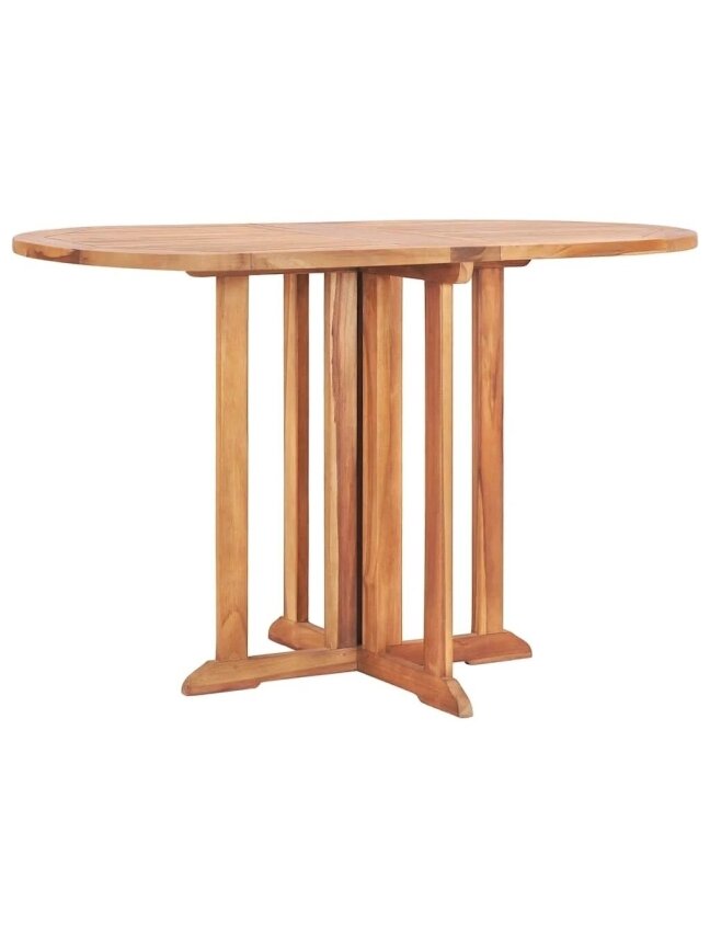 Folding garden table, 120×70×75 cm, solid teak wood 4