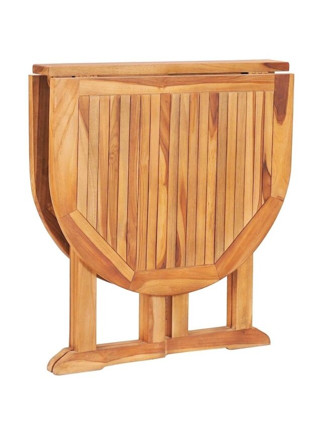 Folding garden table, 120×70×75 cm, solid teak wood 7