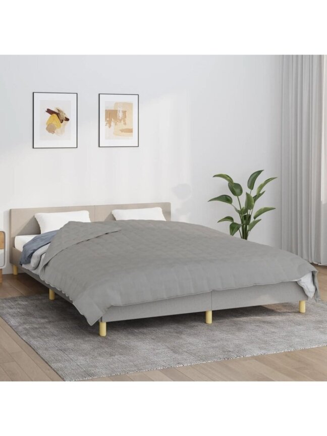 Sunki antklodė, pilkos spalvos, 220x235cm, audinys, 11kg