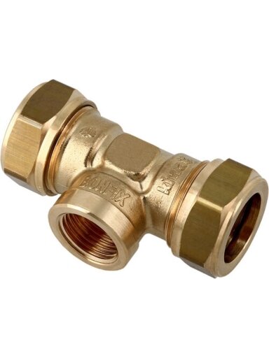 Т-образное соединение 15 мм × 1/2" × 15 мм
