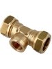 T formos jungtis 15 mm x 1/2" x 15 mm