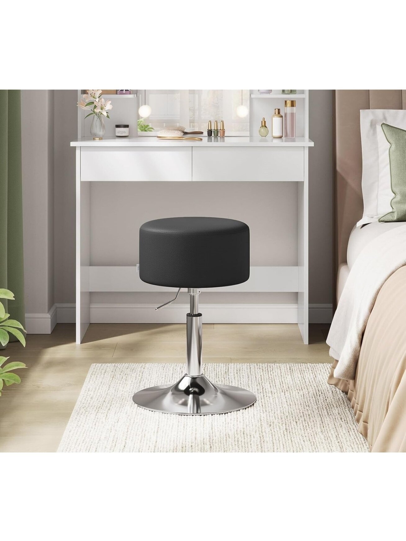 Adjustable Height Stool with Handle, Chrome Steel 1 Adjustable Height Stool with Handle, Chrome Steel 1