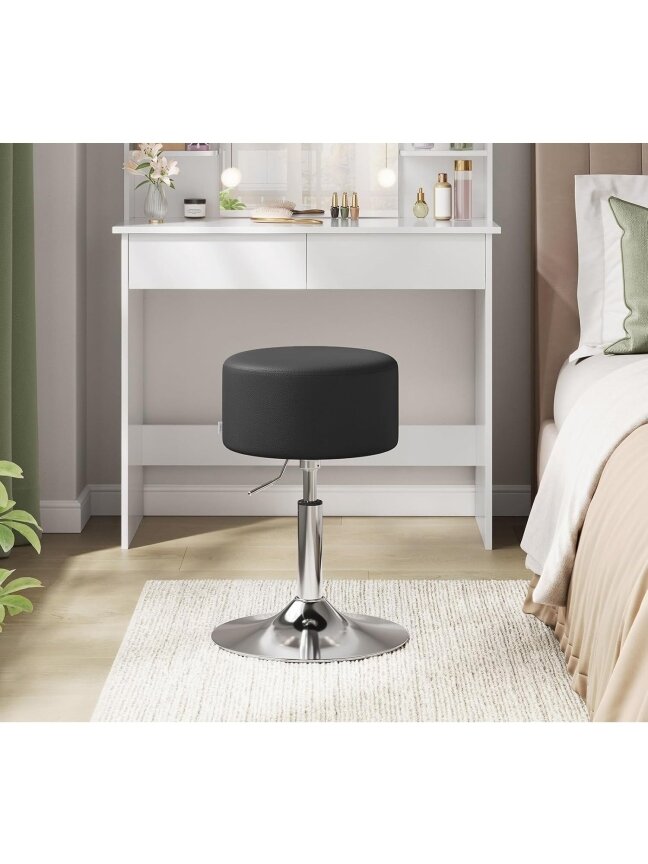 Adjustable Height Stool with Handle, Chrome Steel 1 Adjustable Height Stool with Handle, Chrome Steel 1