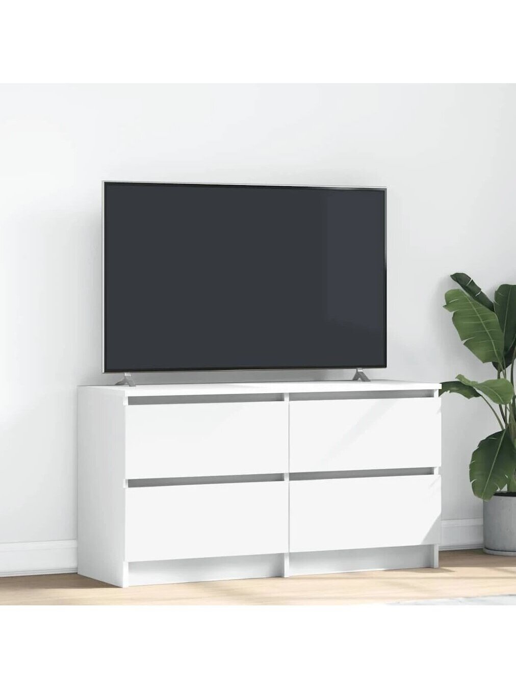TV cabinet, white, 100 × 35 × 54 cm, processed wood TV cabinet, white, 100 × 35 × 54 cm, processed wood
