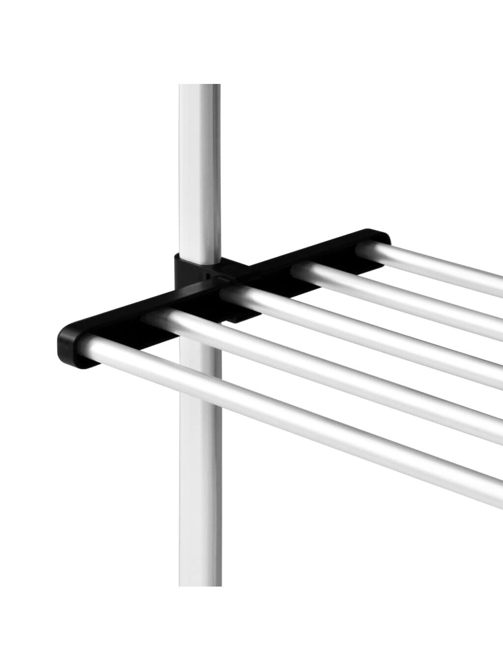 Telescopic wardrobe system with shelves, aluminum 5