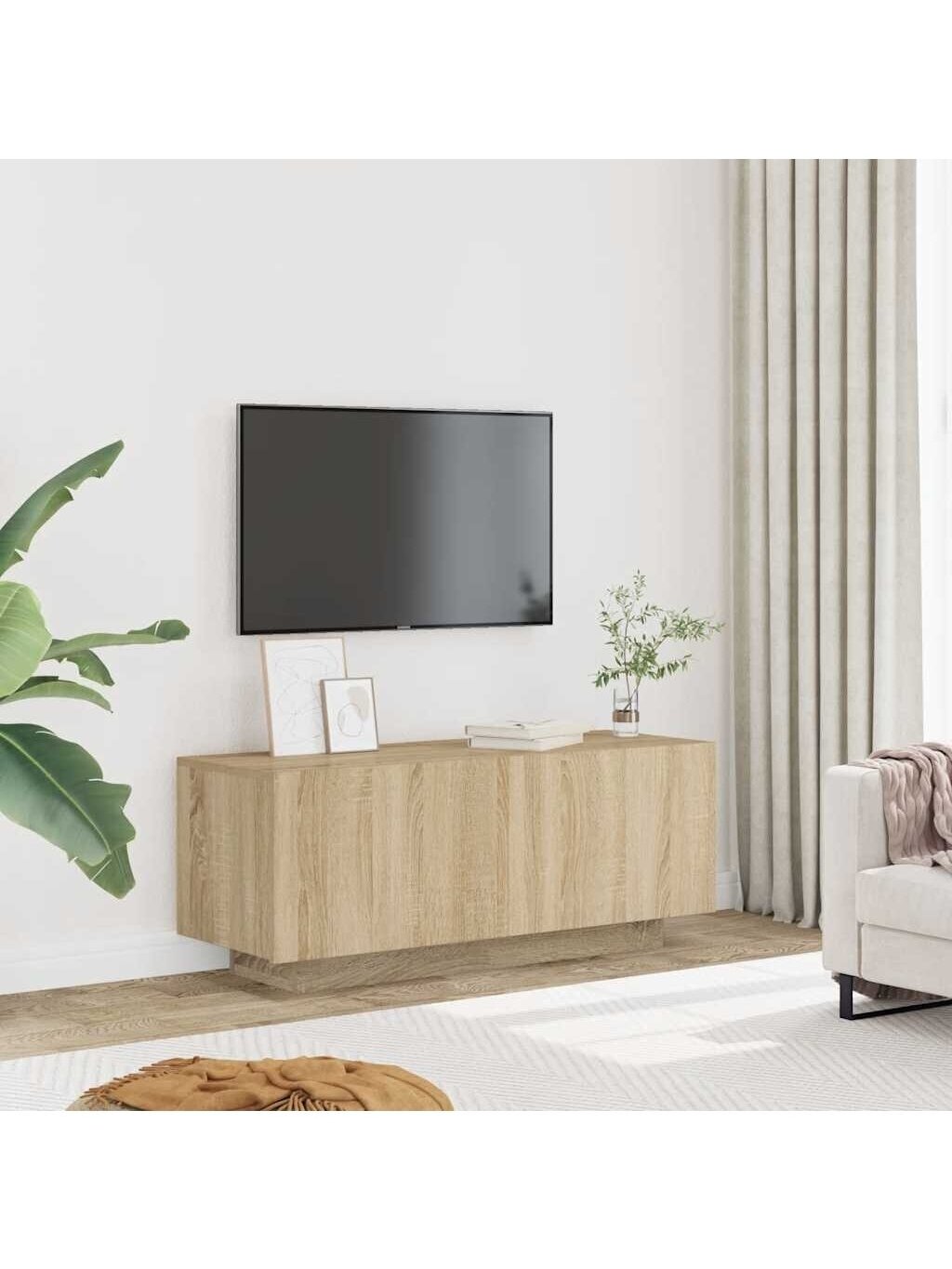 TV kapp, tamm, 100x35x40 cm, töödeldud puit