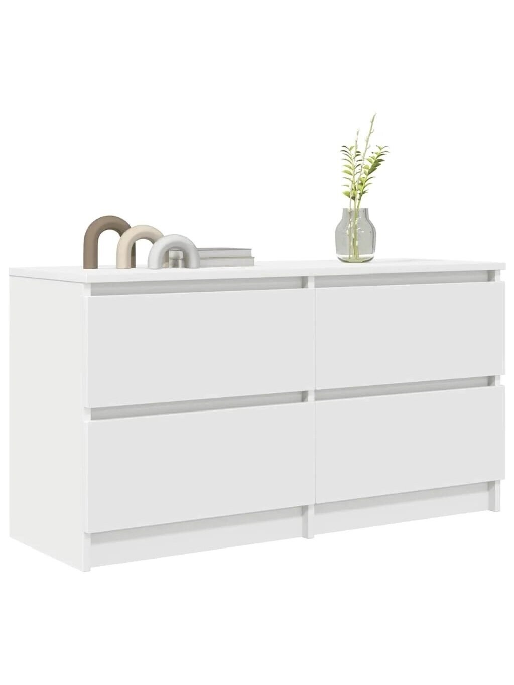 TV cabinet, white, 100 × 35 × 54 cm, processed wood 3 TV cabinet, white, 100 × 35 × 54 cm, processed wood 3