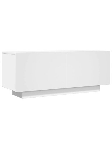 Televizora skapis, balts, 100x35x40 cm, koksne