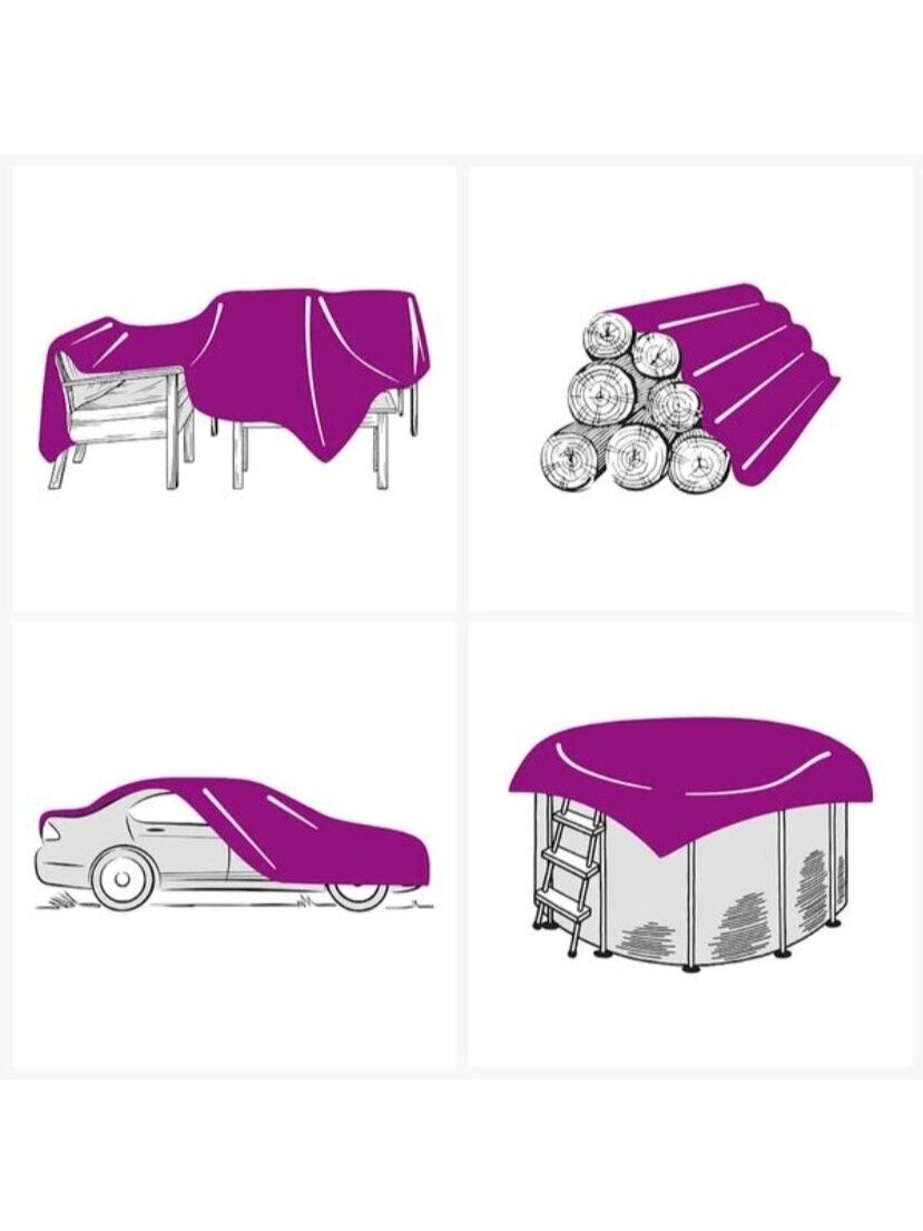 Tarpaulin, anthracite color, 2.5 × 4.5 m, 650 g/m² 6