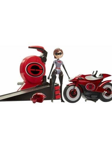 Zestaw rowerowy „The Incredibles 2” z napędem sprężynowym i przyspieszeniem oraz odłączaną figurką