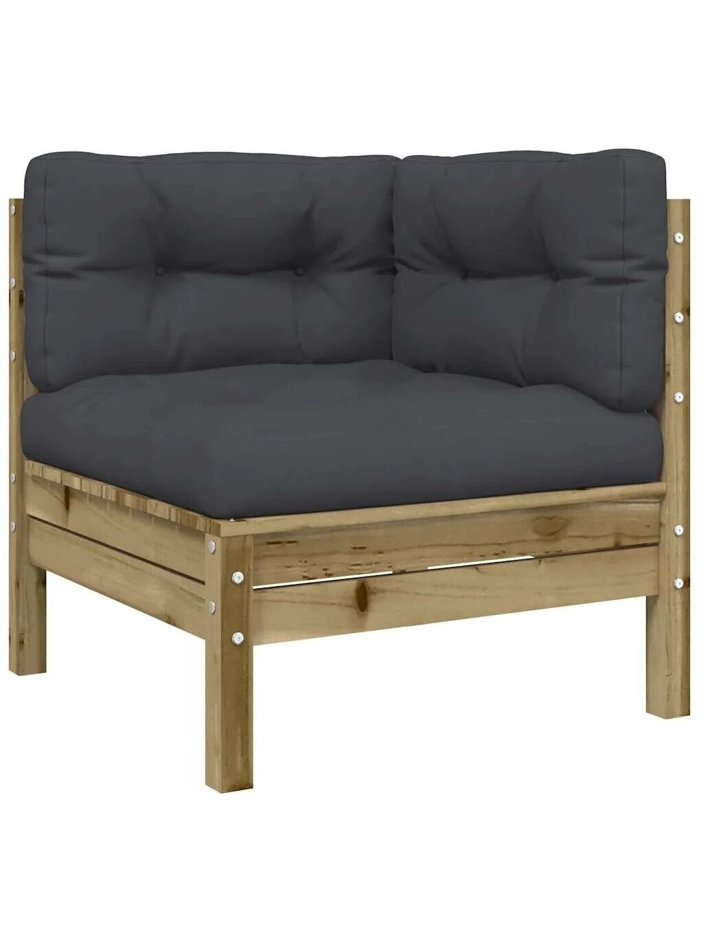 Three-seater garden sofa with cushions and footrest 5