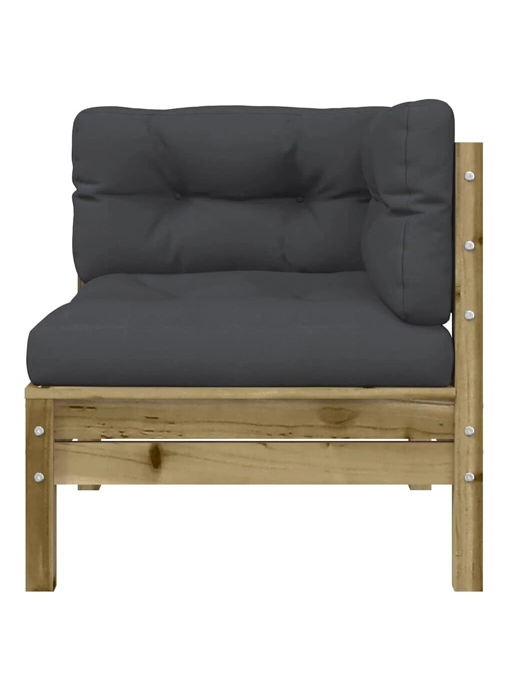 Three-seater garden sofa with cushions and footrest 6