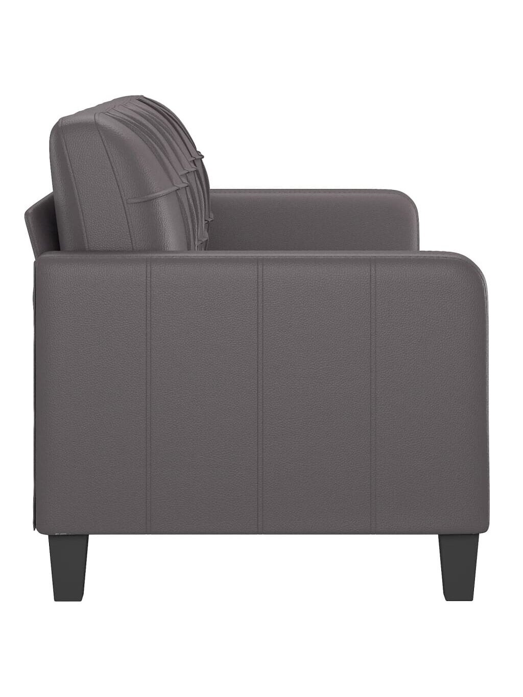 3-Seater Sofa, Grey, 180 cm, Faux Leather 3 3-Seater Sofa, Grey, 180 cm, Faux Leather 3
