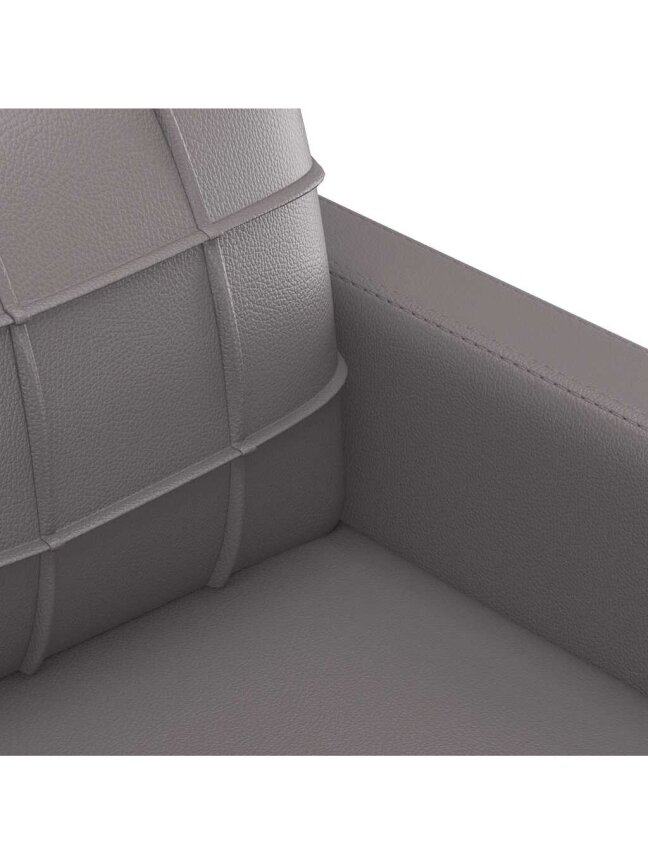 3-Seater Sofa, Grey, 180 cm, Faux Leather 6 3-Seater Sofa, Grey, 180 cm, Faux Leather 6