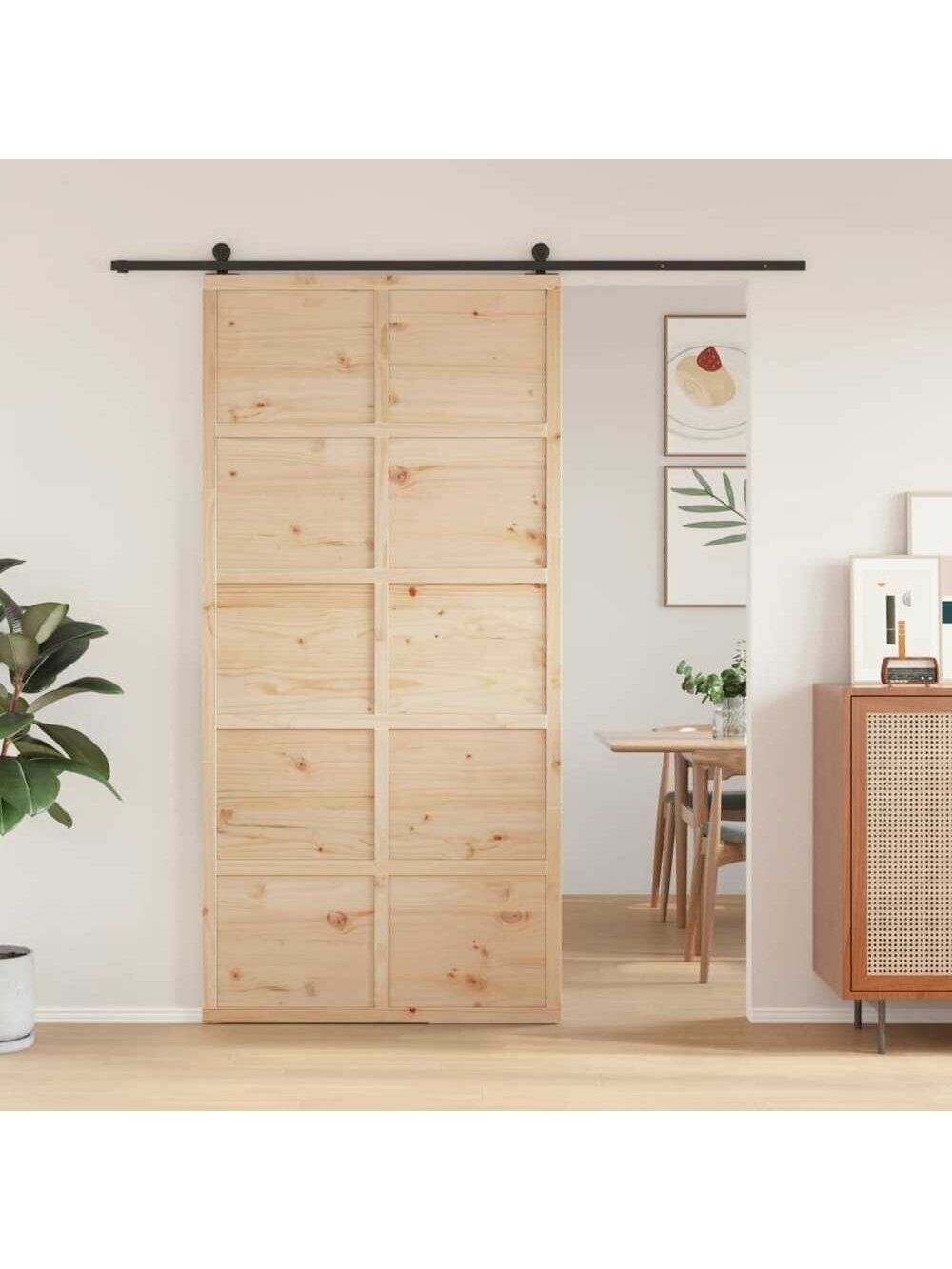 Barn door, 100 × 208 cm, solid pine wood