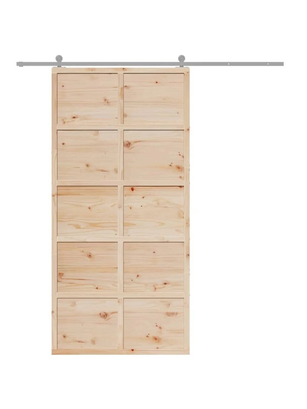 Barn-Style Door, 100x208 cm, Solid Pine Wood 2