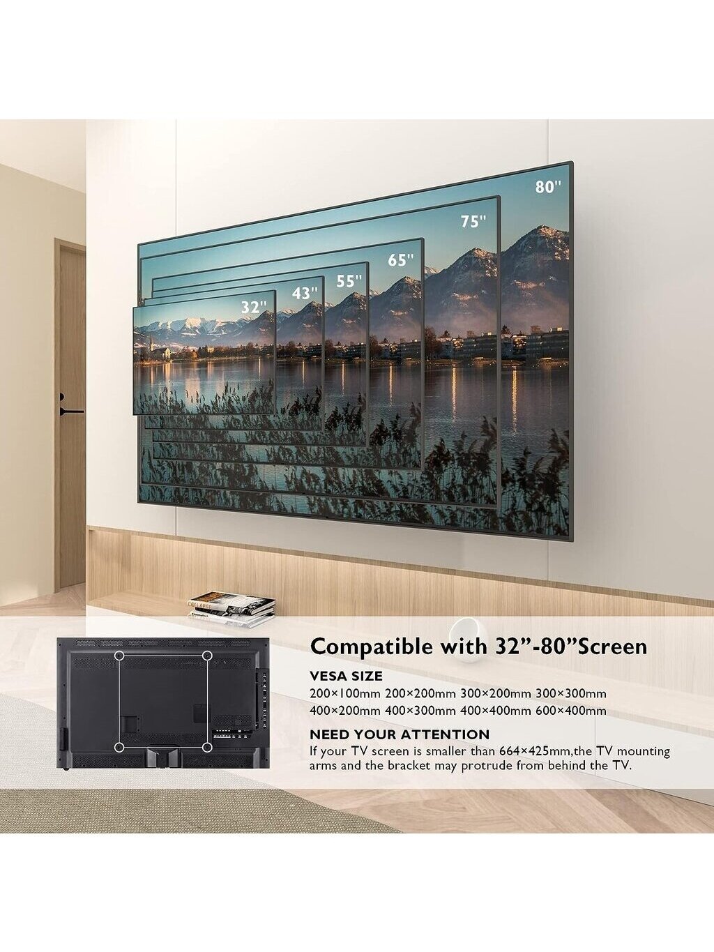 TV Mount Bontec CT135B, 32–84" 5