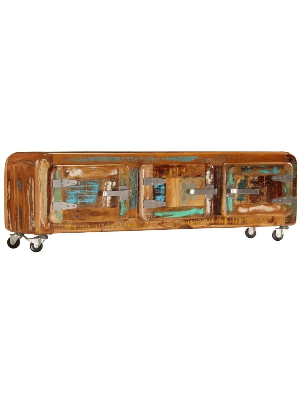 TV spintelė, 120x30x37cm, perdirbtos medienos masyvas 9