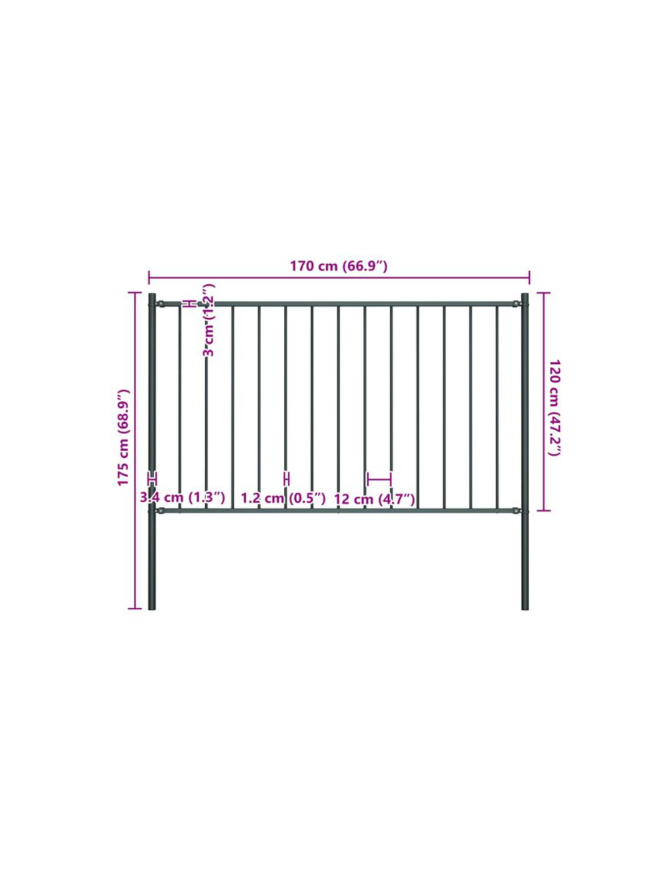 Aiapaneel Woerden postidega, teras, 1,7 x 1,25 m, antratsiithall 3