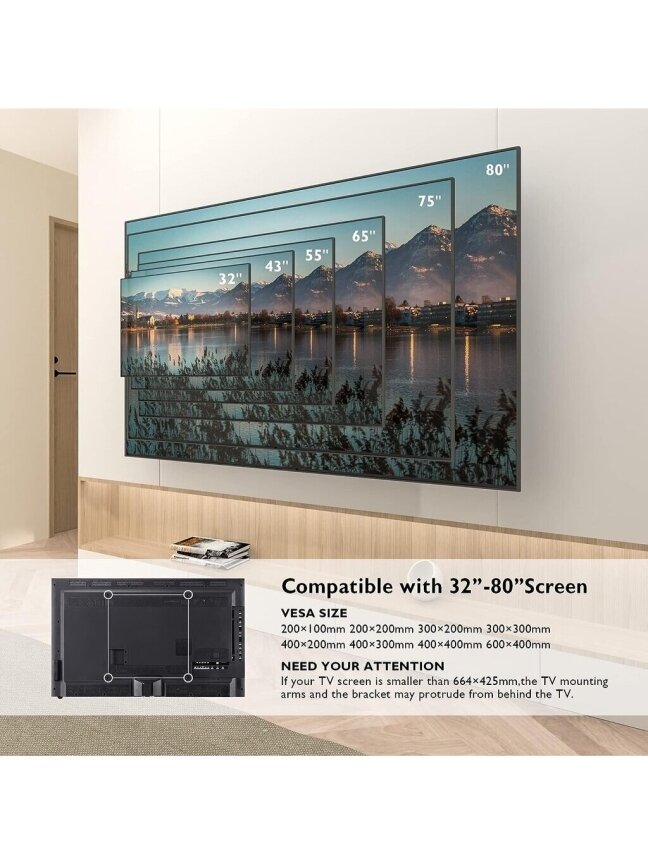 TV Mount Bontec CT135B, 32–84" 5