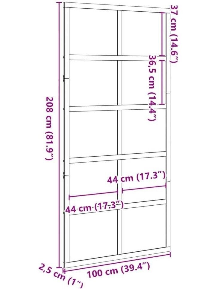 Barn door, 100 × 208 cm, solid pine wood 5