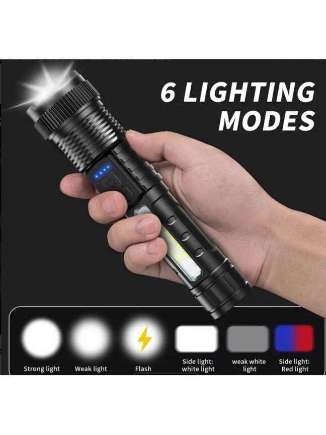 USB-C įkraunamas LED prožektorius / žibintuvėlis 1