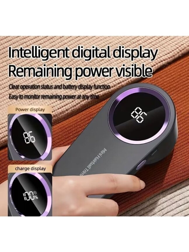 USB rechargeable fabric lint remover with digital display and long-lasting battery 2