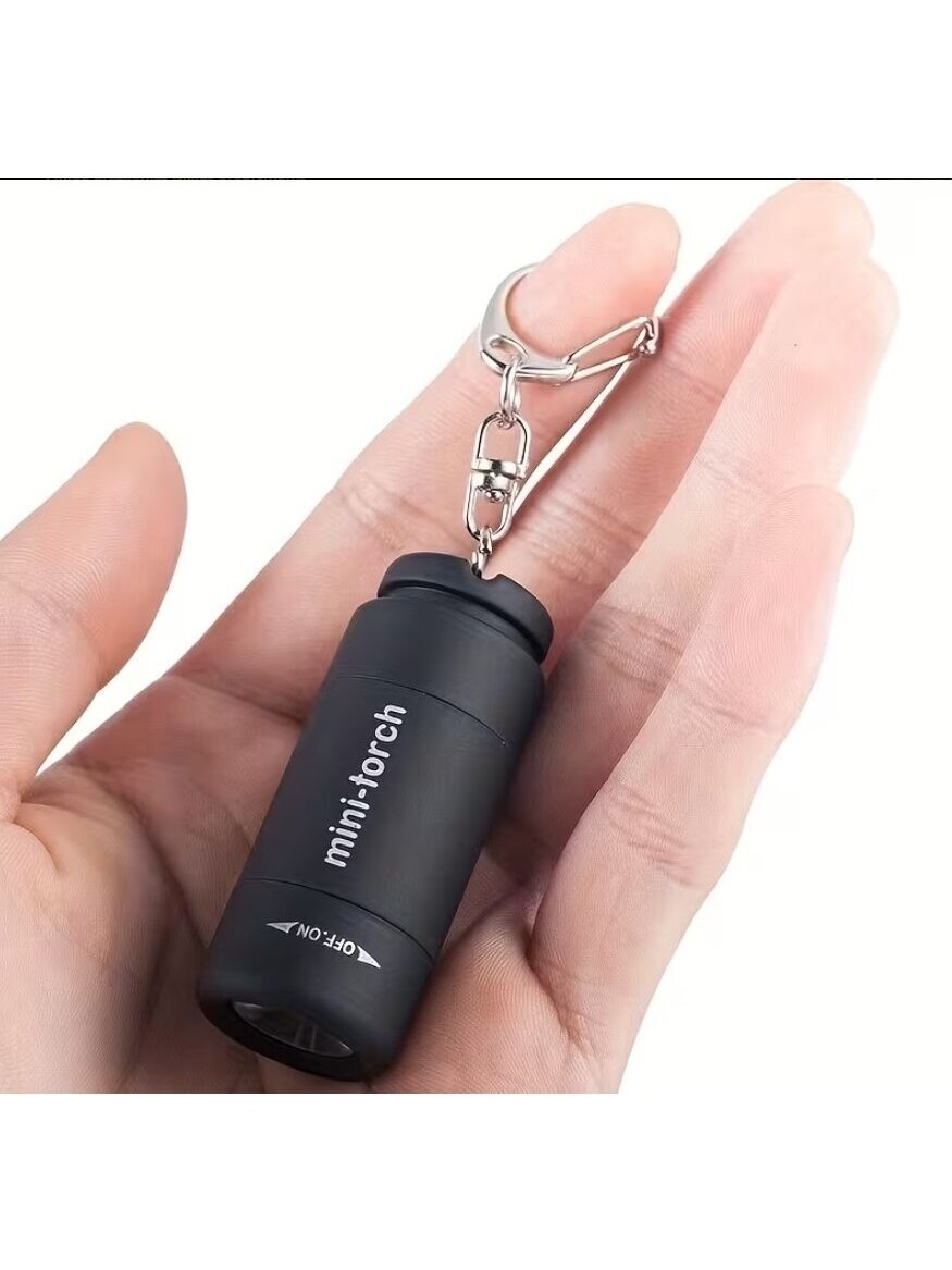 USB uzlādējams mini lukturītis ar atslēgu piekariņu — īpaši spilgts (dzeltens, zaļš, melns) 1