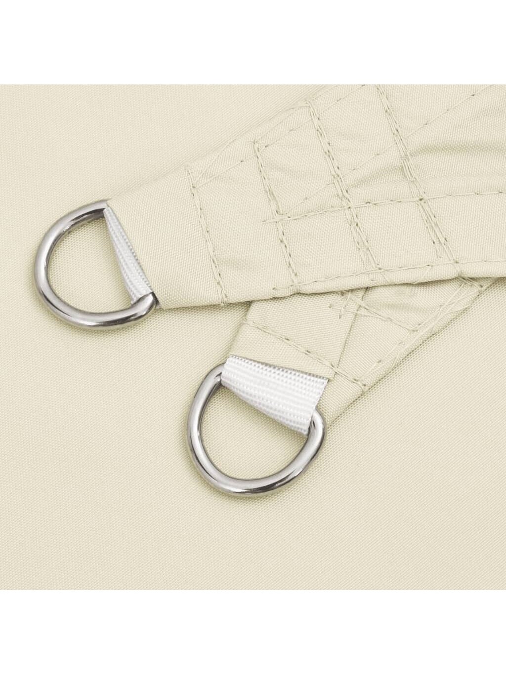 Sun Shade Sail, Cream, 7 × 7 m, Oxford Fabric, Square 4