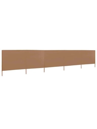 Uždanga nuo vėjo, 5 plokštės, taupe spalvos, 600x160cm, audinys