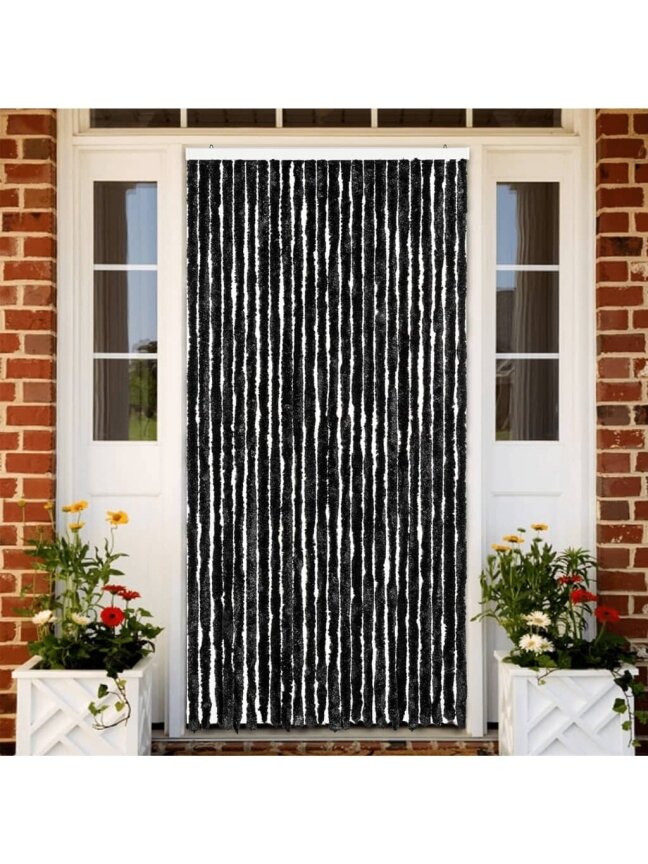 Insect screen curtain, anthracite color, 100×220 cm, chenille