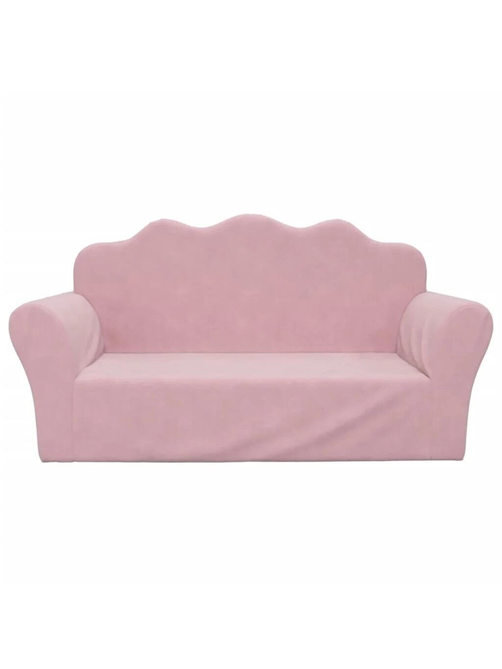 Vaikiška dvivietė sofa, rožinė, minkštas pliušinis 2