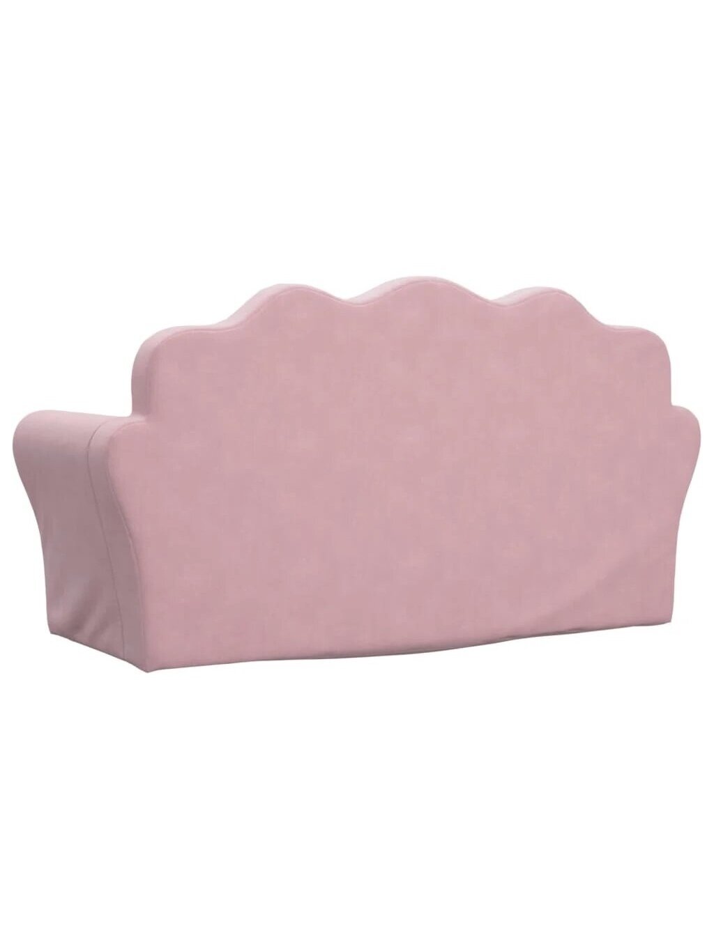 Vaikiška dvivietė sofa, rožinė, minkštas pliušinis 4