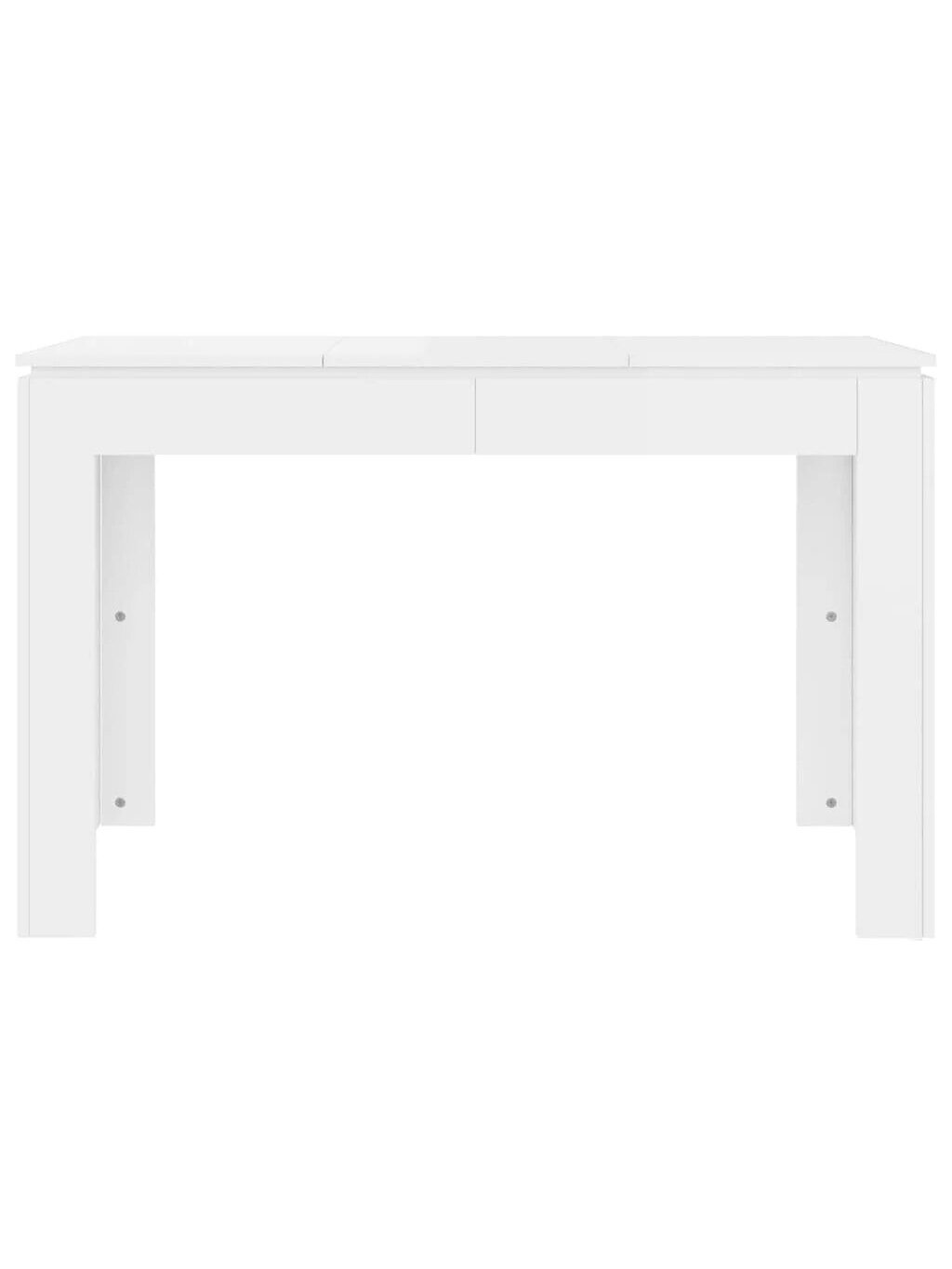 Valgomojo stalas, baltos spalvos, 120x60x76cm, apdirbta mediena 3