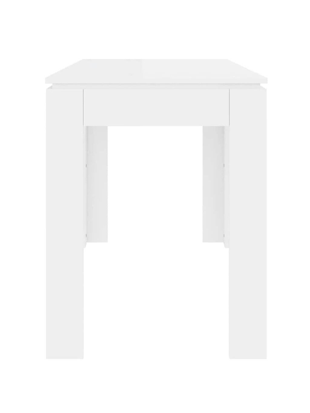 Valgomojo stalas, baltos spalvos, 120x60x76cm, apdirbta mediena 4