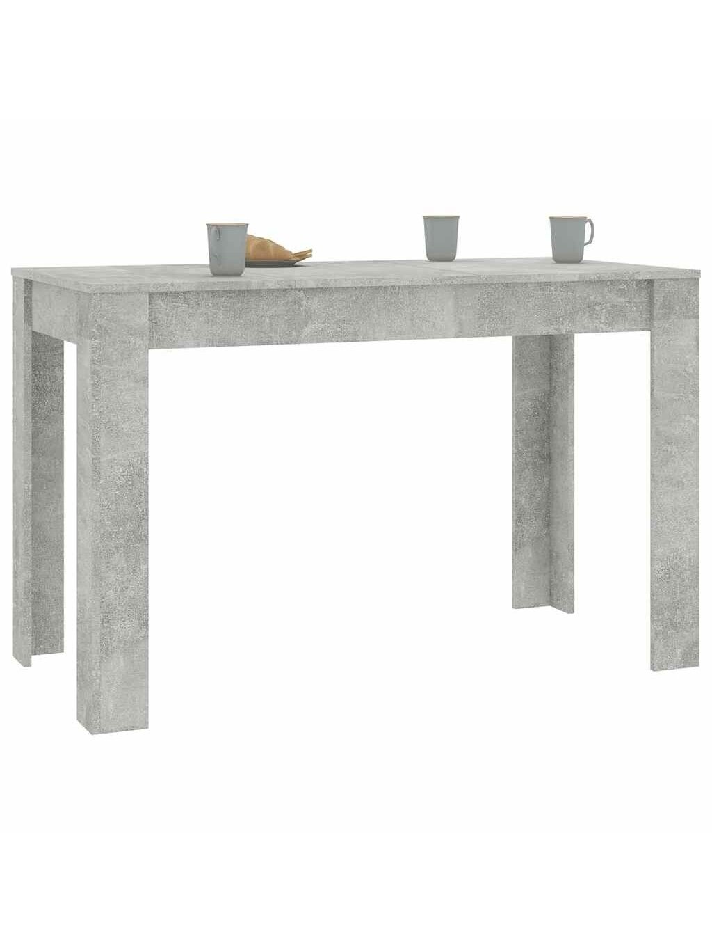 Valgomojo stalas, betono pilkas, 120x60x76cm, apdirbta mediena 2