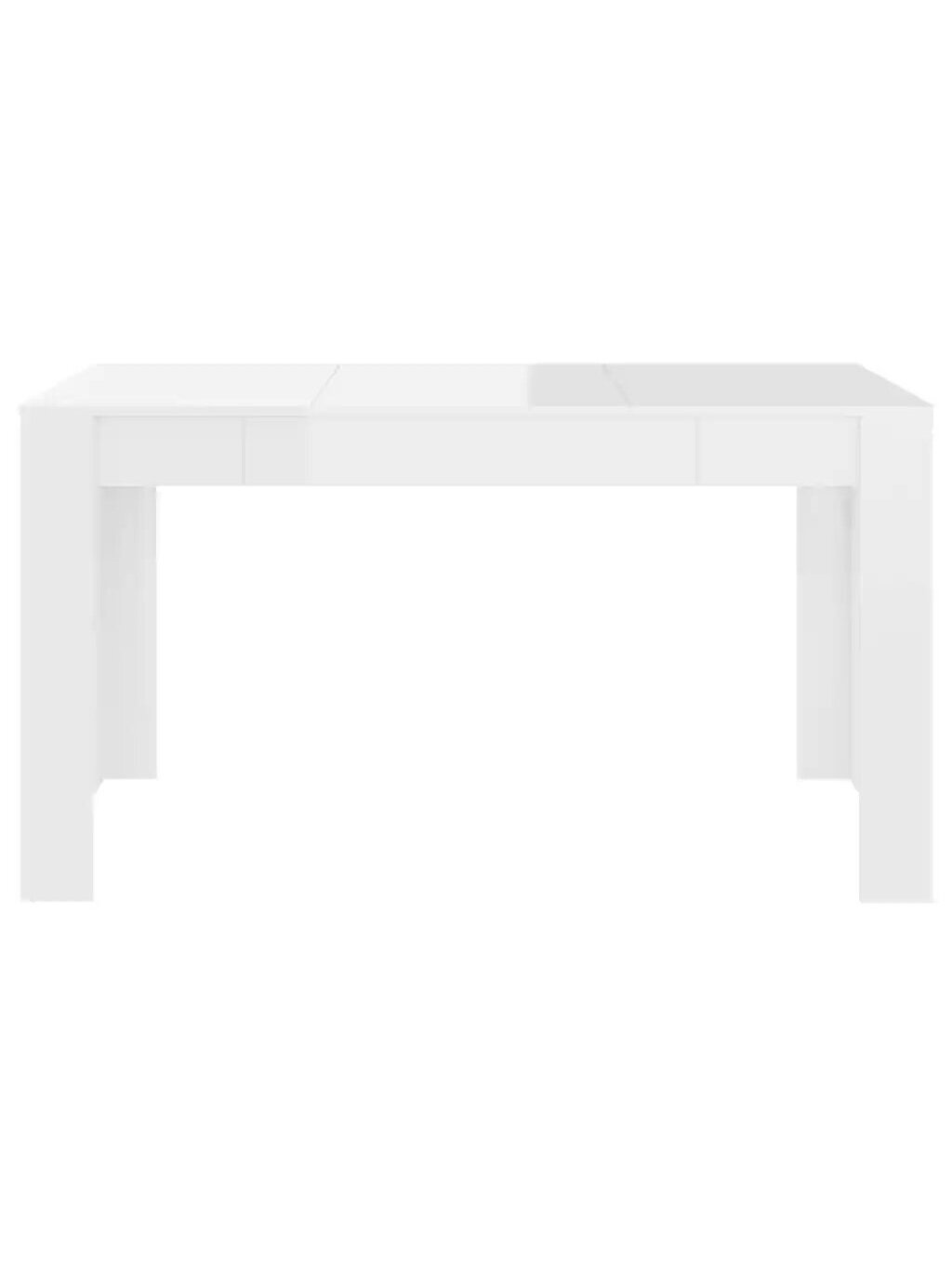 Dining table, glossy white, 140 × 74.5 × 76 cm, engineered wood 1
