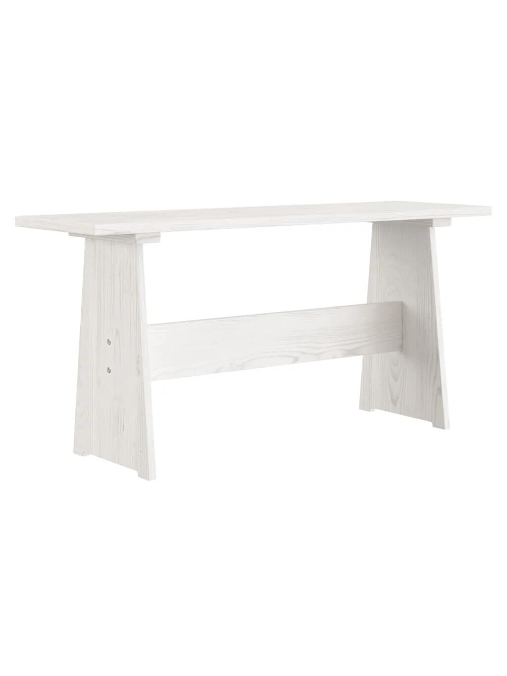 Dining table with bench REINE, white, pine 2