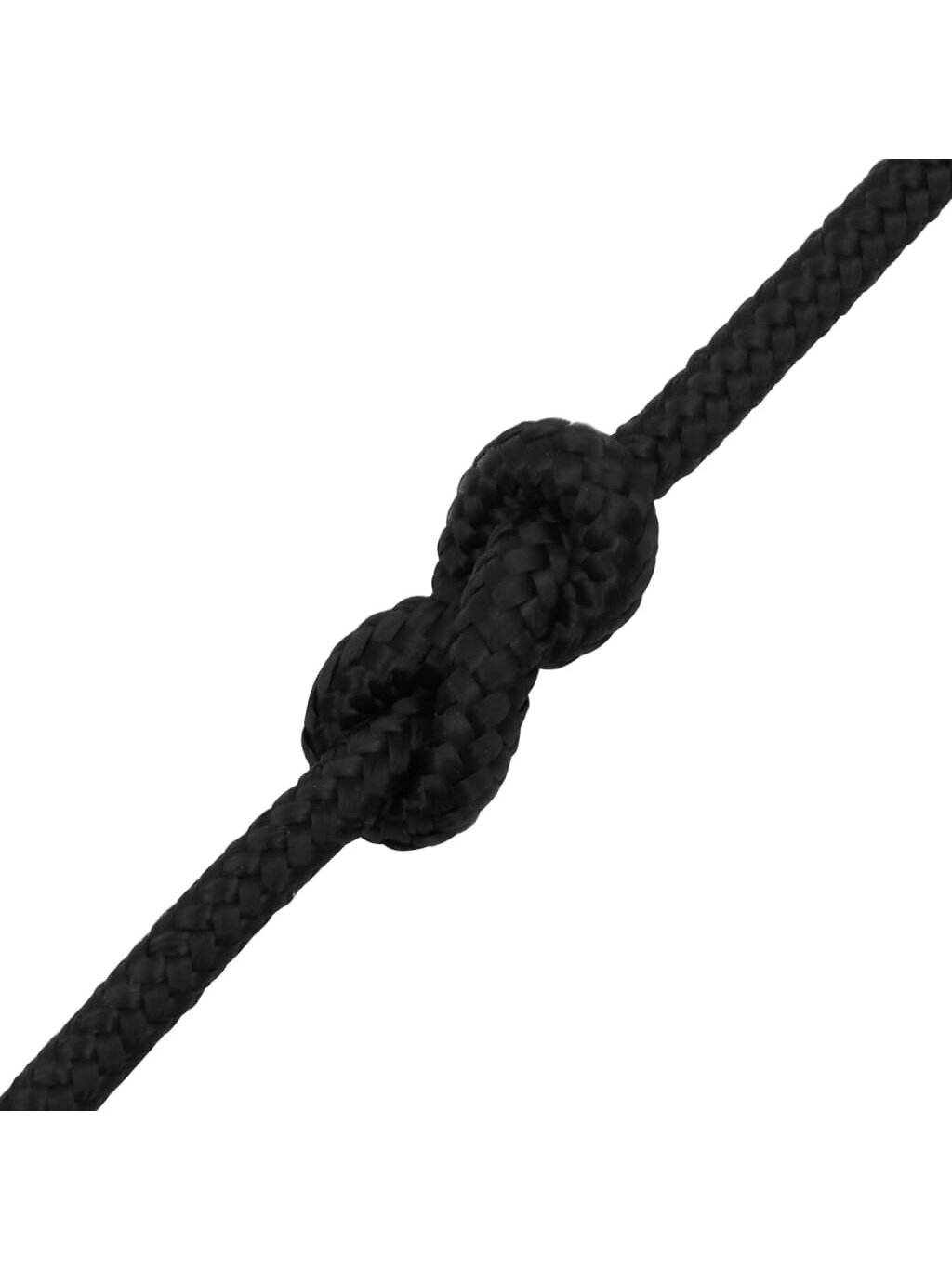 Boat rope, solid black, 8 mm, 50 m, polypropylene 4