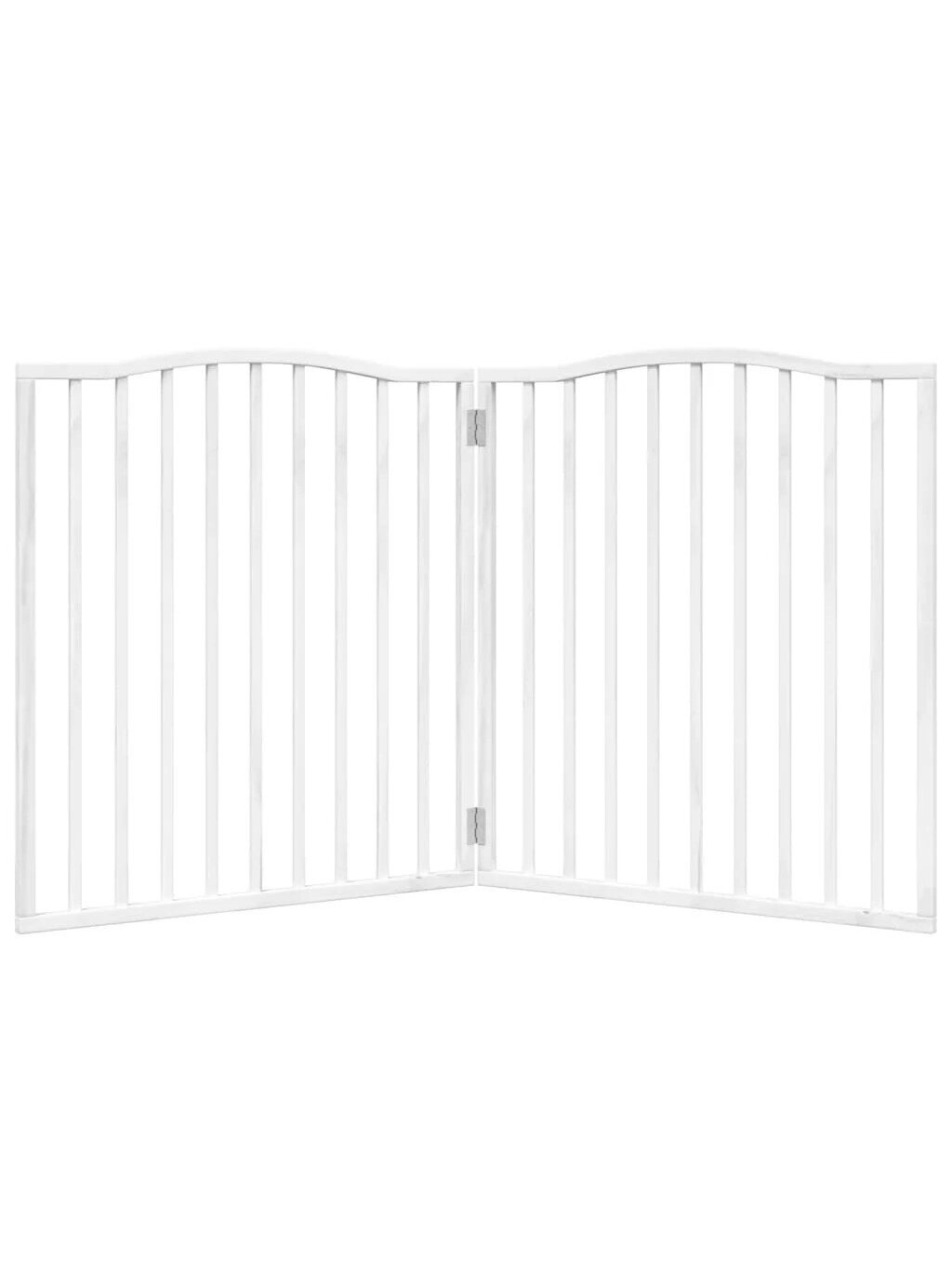 Koeravärav, 2 paneeli, valge, 160 cm, paplipuit 3