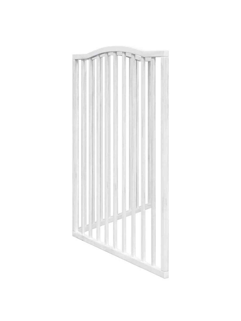 Koeravärav, 2 paneeli, valge, 160 cm, paplipuit 4