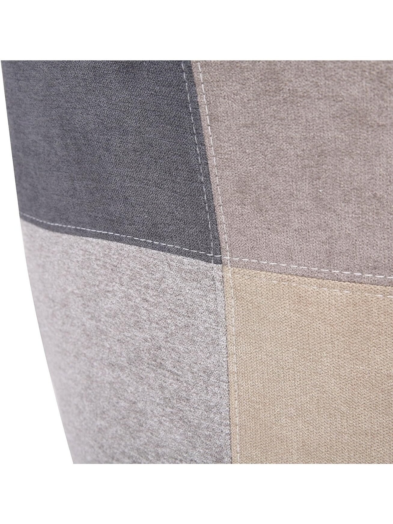 Dining chairs set, 2 pcs, linen fabric kitchen chairs with decorative patchwork pattern 3