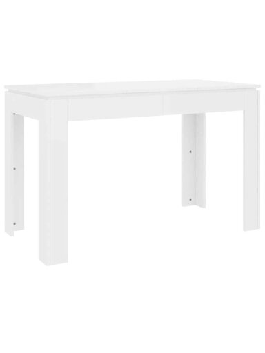 Valgomojo stalas, baltos spalvos, 120x60x76cm, apdirbta mediena