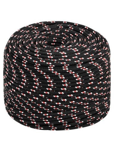 Paadiköis, must, 6 mm, 25 m, polüpropüleen